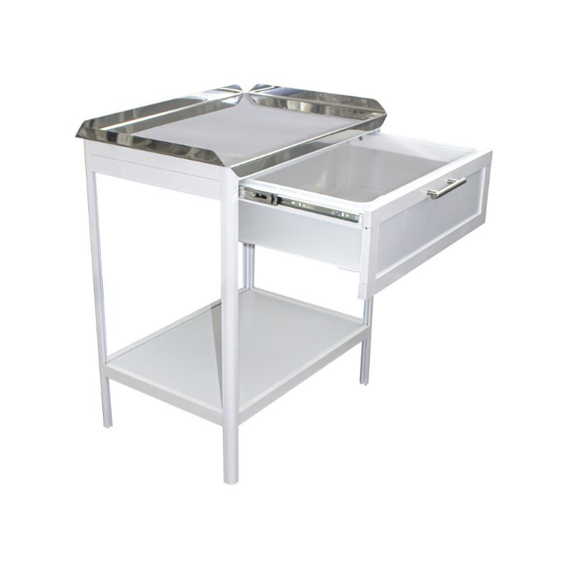 Столик маніпуляційний стільниця з нержавіючої сталі СМ-3 (Медпромсервіс)